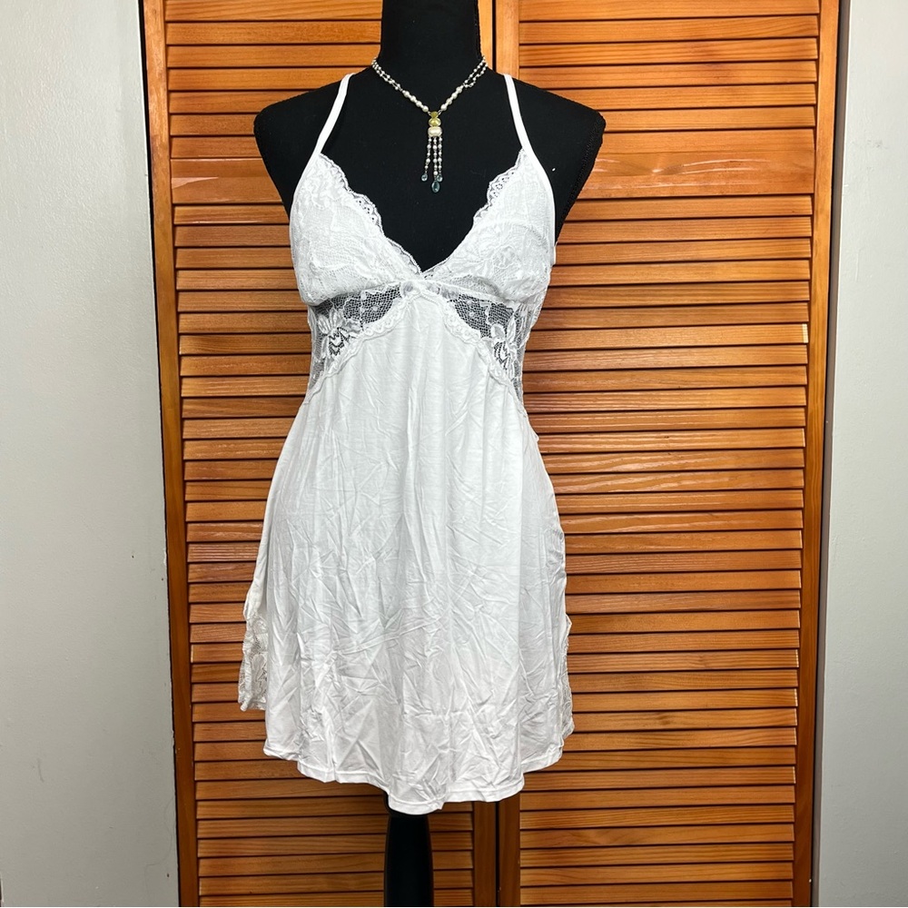 Chic White Lace Slip Dress - Picture 2 of 5